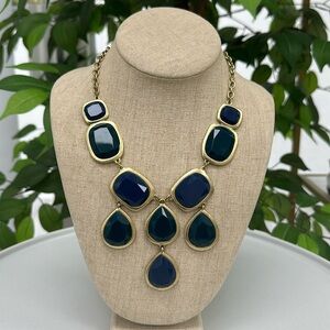 Blue Stone Statement Necklace